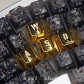 Golden Keycap WASD Metal Artisan Keycaps for Mechanical Gaming Keyboard